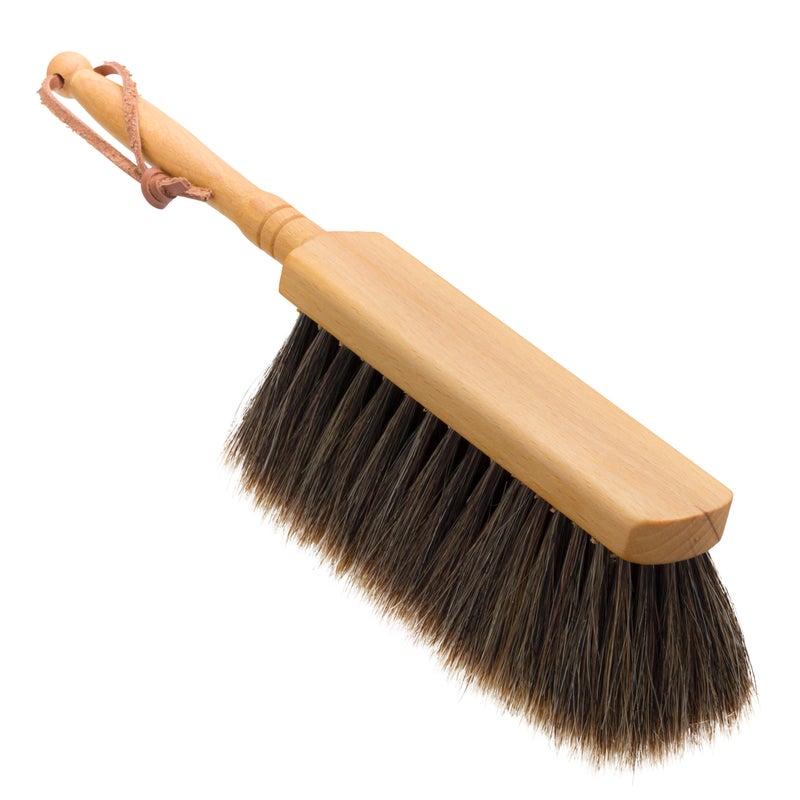 REDECKER Horsehair Hand Brush with Oiled Beechwood Handle, 11-3/4-Inches - Horsehair Brush for Kitchen - Hand Brush Horse Hair Wooden - Horse Hair Hand Broom - Horse Hair Bench Brush - Image 1