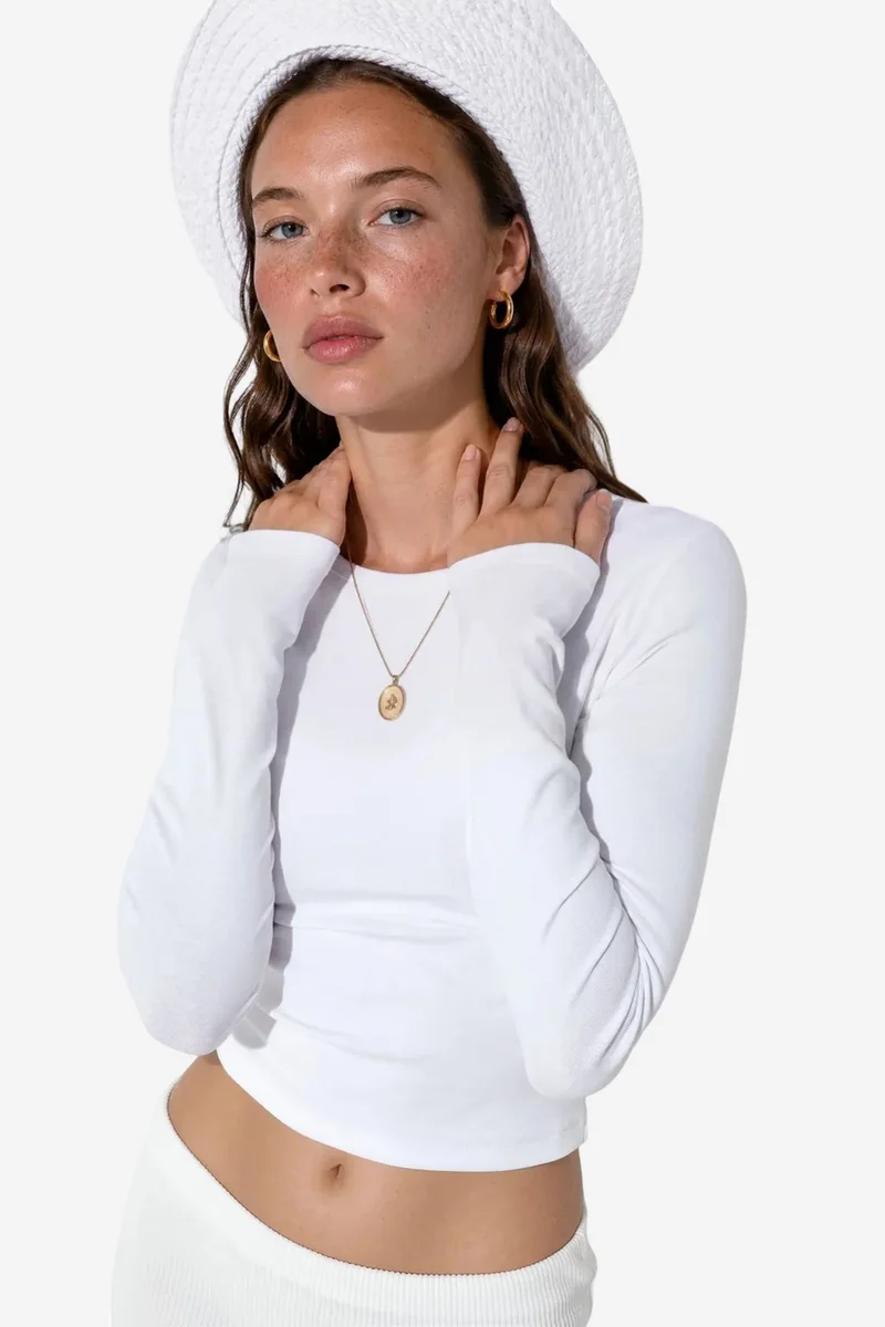 Busem BUSEM Long Sleeve Crew Neck Blouse