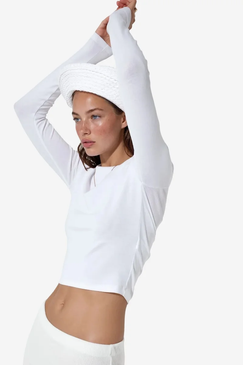 Busem BUSEM Long Sleeve Crew Neck Blouse