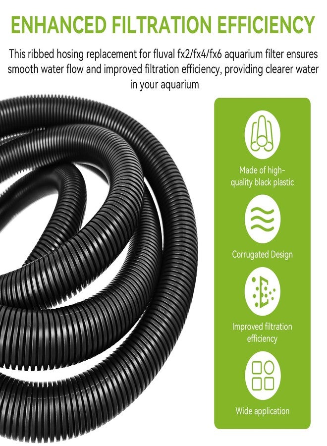 HCLSY A20236 Ribbed Hosing Replacement for Fluval FX2/FX4/FX6 Canister Filters (A214, A218 and A219), Aquarium Filter Replacement Part, 13.25FT, Easy to Replace - Image 5