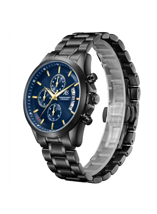 Kenneth Scott Men's Stainless steel Chronograph  Watch K26106-BBBN - 42 mm