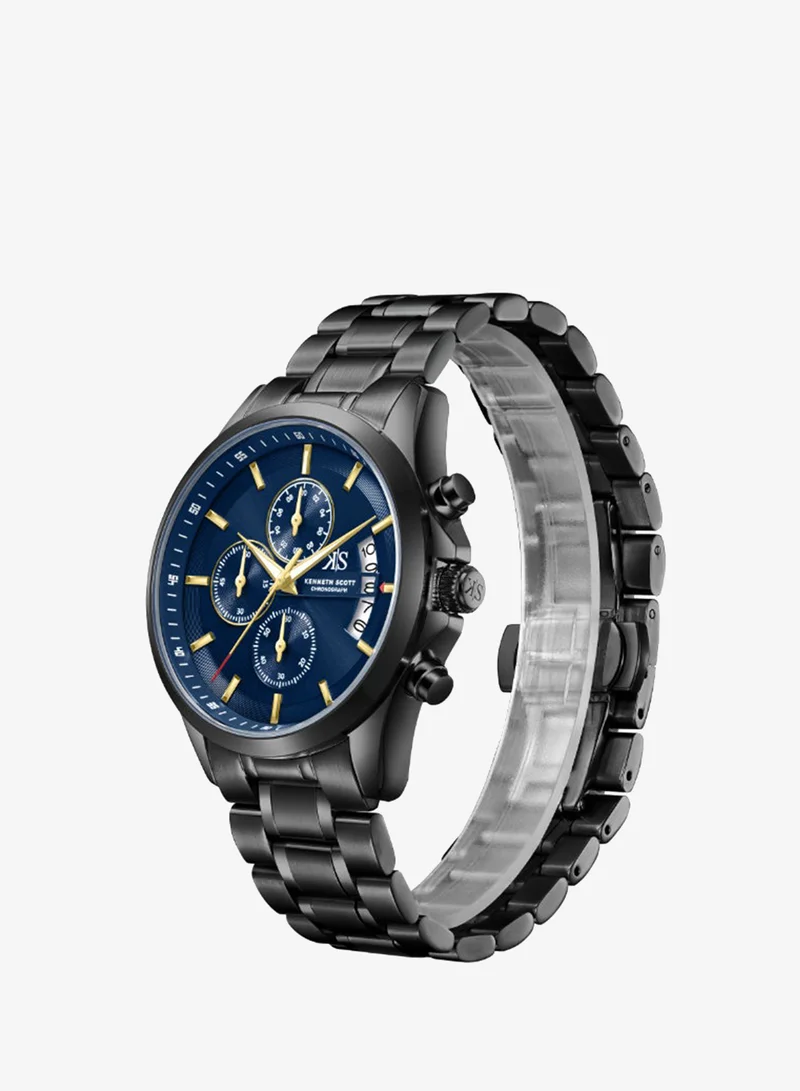 كينيث سكوت Men's Stainless steel Chronograph  Watch K26106-BBBN - 42 mm