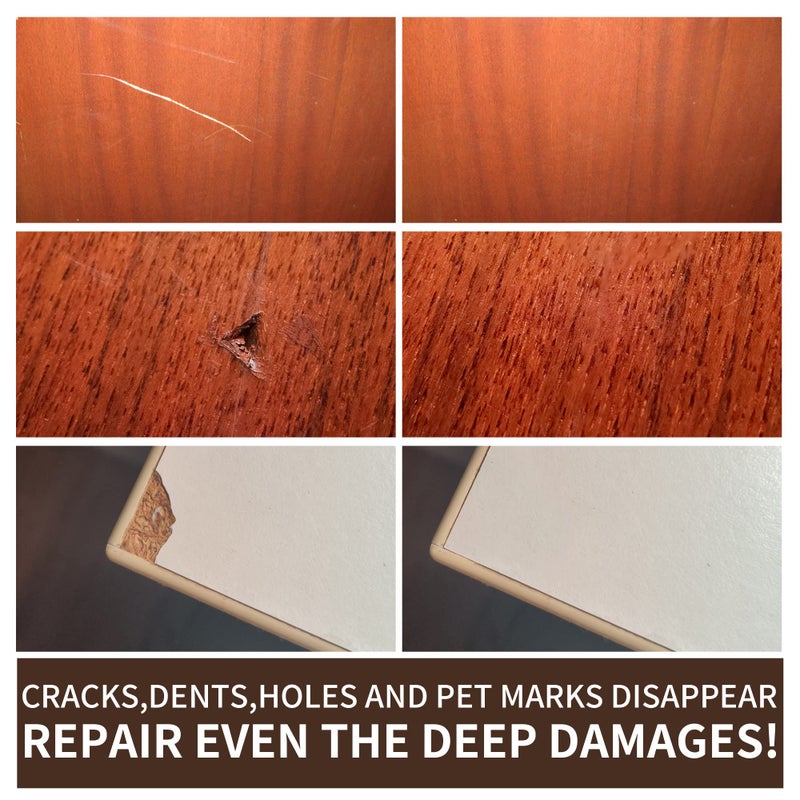 Boncart Wood Furniture Repair Kit Wood Filler-Repair Scratch, Cracks, Hole, Discoloration for Wooden Door, Floor, Table, Cabinet -Restore Any Wood, Cherry, Walnut - Image 5