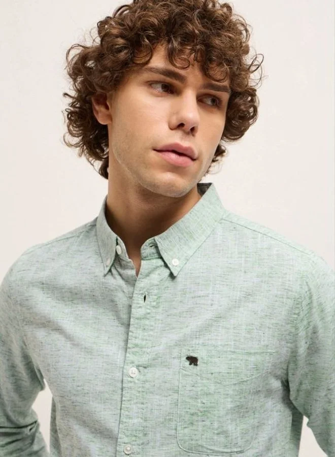 THE BEAR HOUSE Men's Shirt for Casual and Formal Wear | Classic Button-Down Style for Office, Daily Use, Travel, Events & All-Season Outfits | Versatile & Stylish Wardrobe Essential for Every Occasion