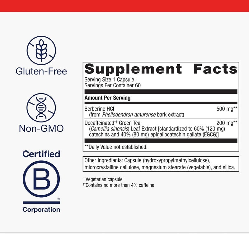 Metagenics Berberine GT  Supports Cardiovascular Health and Healthy Carbohydrate Metabolism  60 Count - Image 2