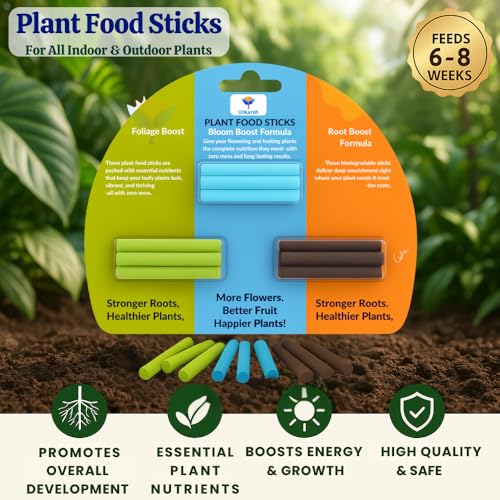 Utkarsh Plant Food Sticks Combo - Root, Foliage & Bloom- Pack of 15 Sticks (5 each) | Natural & Organic Nutrition for All Indoor & Outdoor Home Garden Plants | Multi-Purpose Plant Growth Booster - Image 2