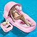 POOLACC Fabric Covered Inflatable Pool Lounger Float Adult 70x39 Extra Large Pool Float w UPF50 Sunshade Canopy Cupholder Caddy Water Floaties Raft Recliner Chair for Pool Party Lake BeachPink - Image 3