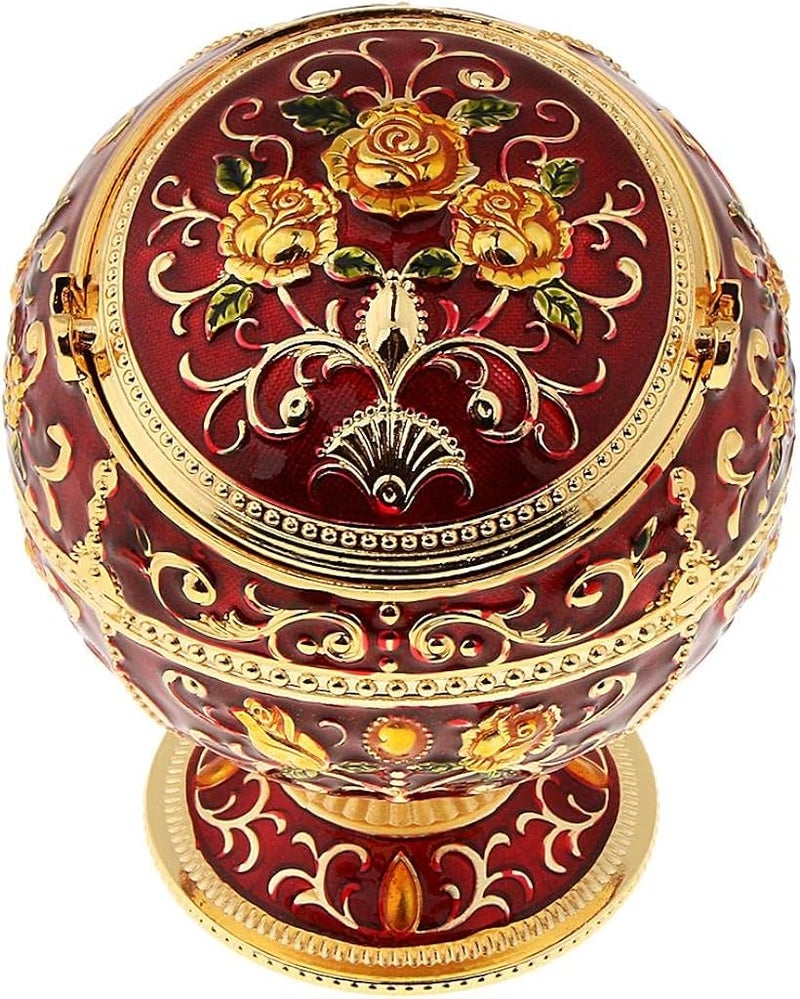 klarako Zinc Alloy Jewelry Box with Lid Windproof Ashtray Vintage - Image 3