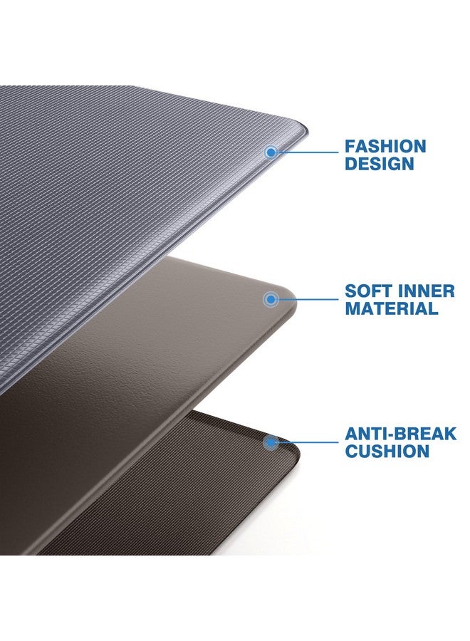StepRite Kitchen Mats, 2PCS Kitchen Rugs, Cushioned Anti Fatigue Kitchen Mats for Floor, Non-Slip Standing Desk Mat, Waterproof Kitchen Rug Set for Kitchen, Floor, Office, 17.3"x30"+17.3"x47", Grey - Image 4