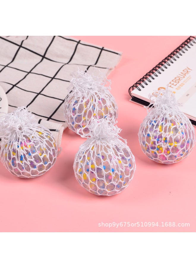 【6PCS，Only Six】Bead Squishy - Grape Ball Stress Relief Squishy Toy - 5.0 colored beads grape ball one - Mesh Squeeze Ball, Sensory Fidget Toy, Anxiety Relief, Kids Adults Decompression, Funny Stress Ball, TikTok Viral Toy - Image 5