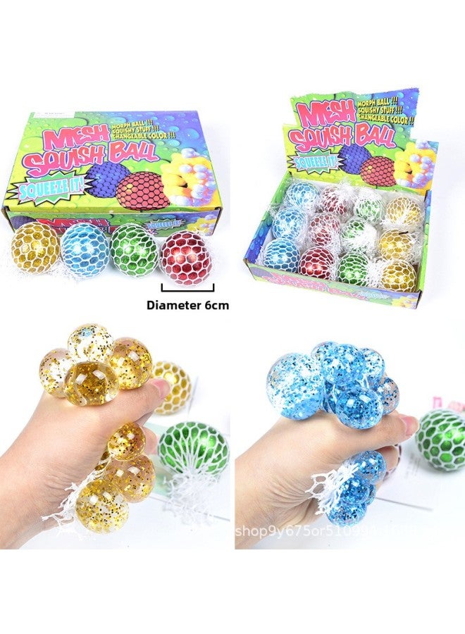 【6PCS，Only Six】Bead Squishy - Grape Ball Stress Relief Squishy Toy - 5.0 colored beads grape ball one - Mesh Squeeze Ball, Sensory Fidget Toy, Anxiety Relief, Kids Adults Decompression, Funny Stress Ball, TikTok Viral Toy - Image 3