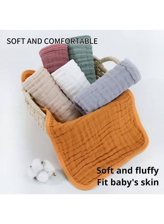 6 Pack Muslin Baby Burp Cloths Sets for Unisex-  100% Cotton Burping Clothes for Newborn，Baby Girls and Boys - Image 4