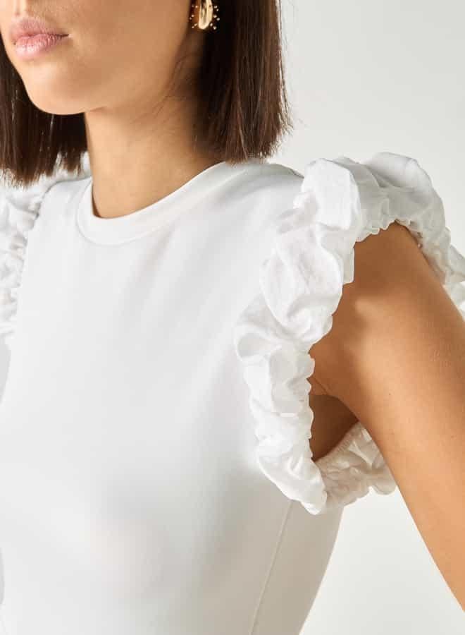 تواكستريمز فستان بلا أكمام بكشكش وياقة ضيقة من تو إكستريمز - Image 4