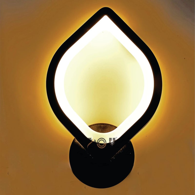DOJI DOJI Black Body Wall Lights Stylish Wall lamp Wall ligt Wall lamp for Living Room Fancy Lights for Wall Bedroom Home Decoration ColorWarmwhite Almond - Image 1