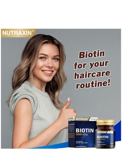 NUTRAXIN Nutraxin Biotin 5000 Mcg for Healthy Hair, Skin and Nail 30 Tablets  - Image 2