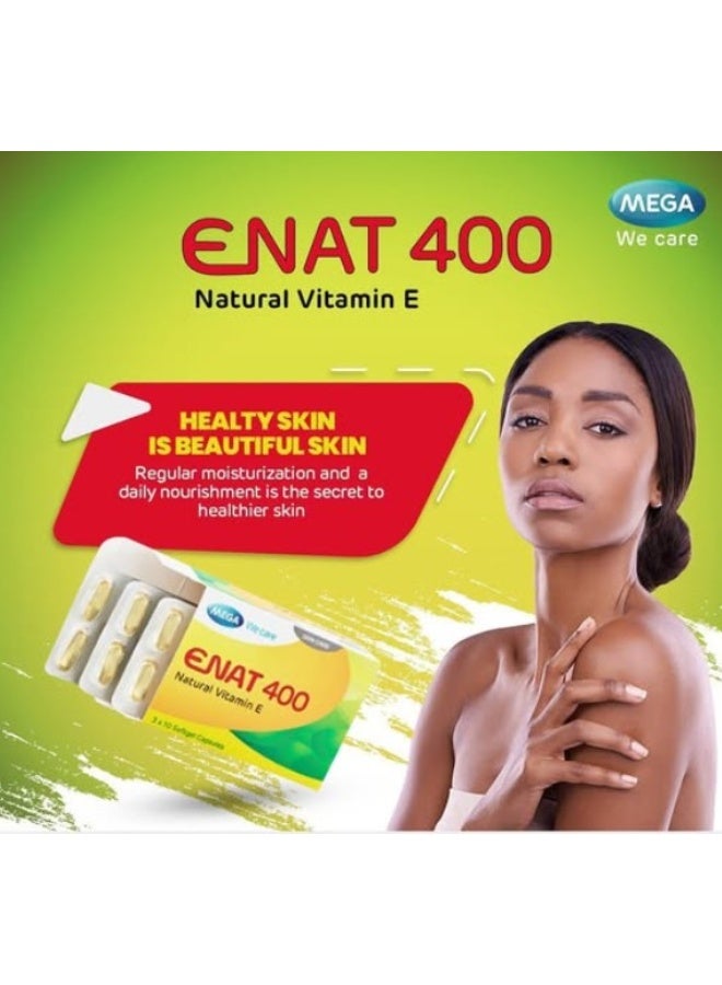 Mega We Care ENAT 400 Natural Vitamin E Softgel Capsules – 400 IU Antioxidant Support | 30 Capsules - Image 4