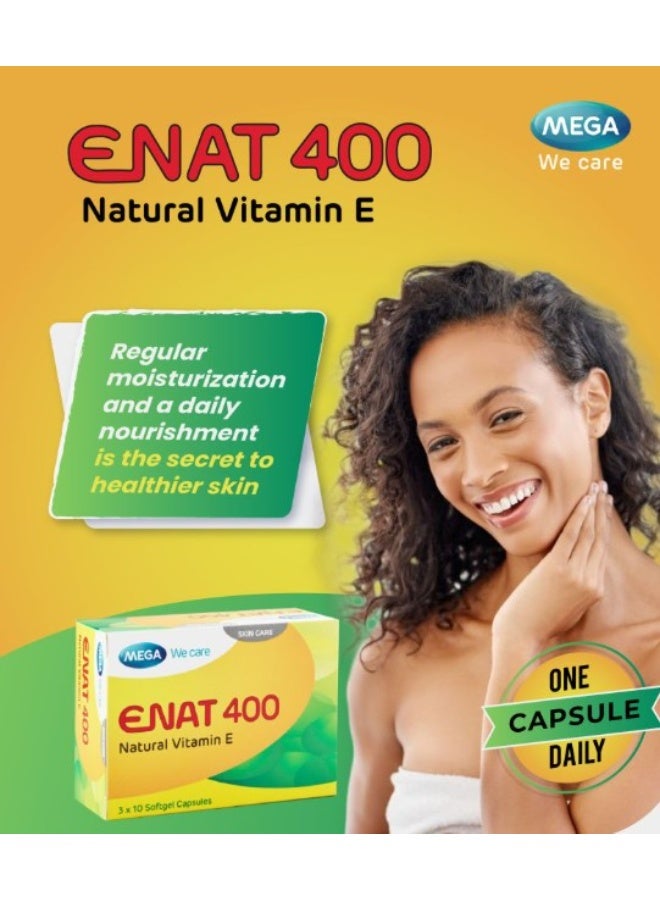 Mega We Care ENAT 400 Natural Vitamin E Softgel Capsules – 400 IU Antioxidant Support | 30 Capsules - Image 5