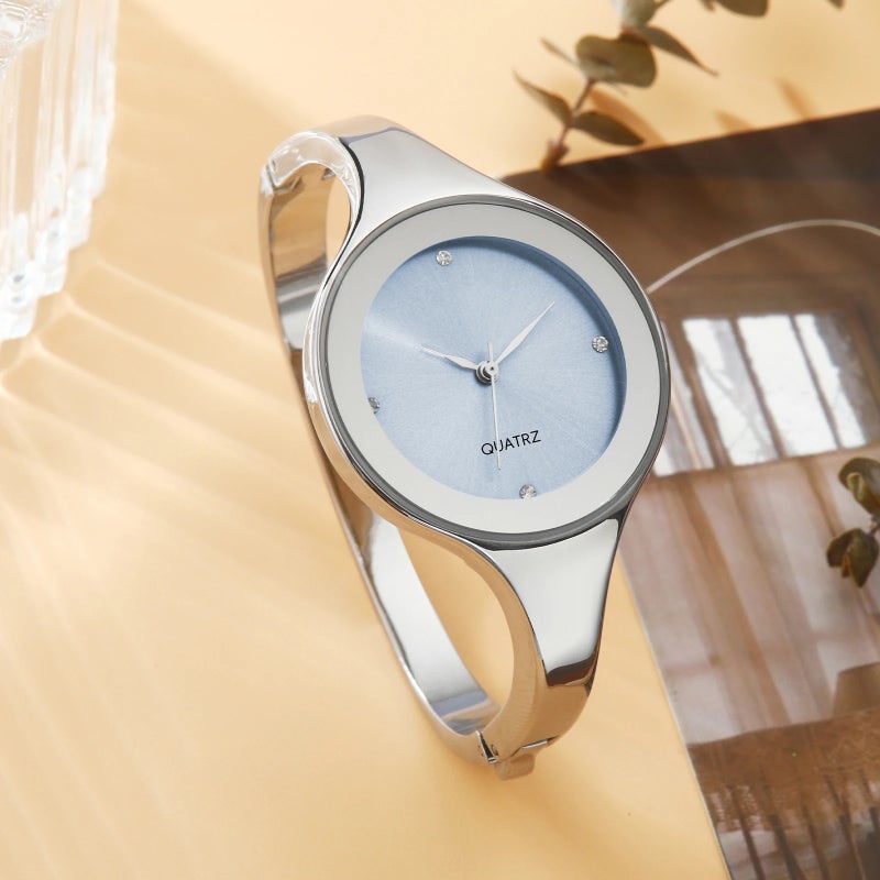 Bluejw Elegant Luxury Women's Stainless Steel Alloy Quartz Wrist Watch – Analog Dial, Mineral Glass, Fashion Business Sport Style, Antique Finish, Limited Edition - Image 2