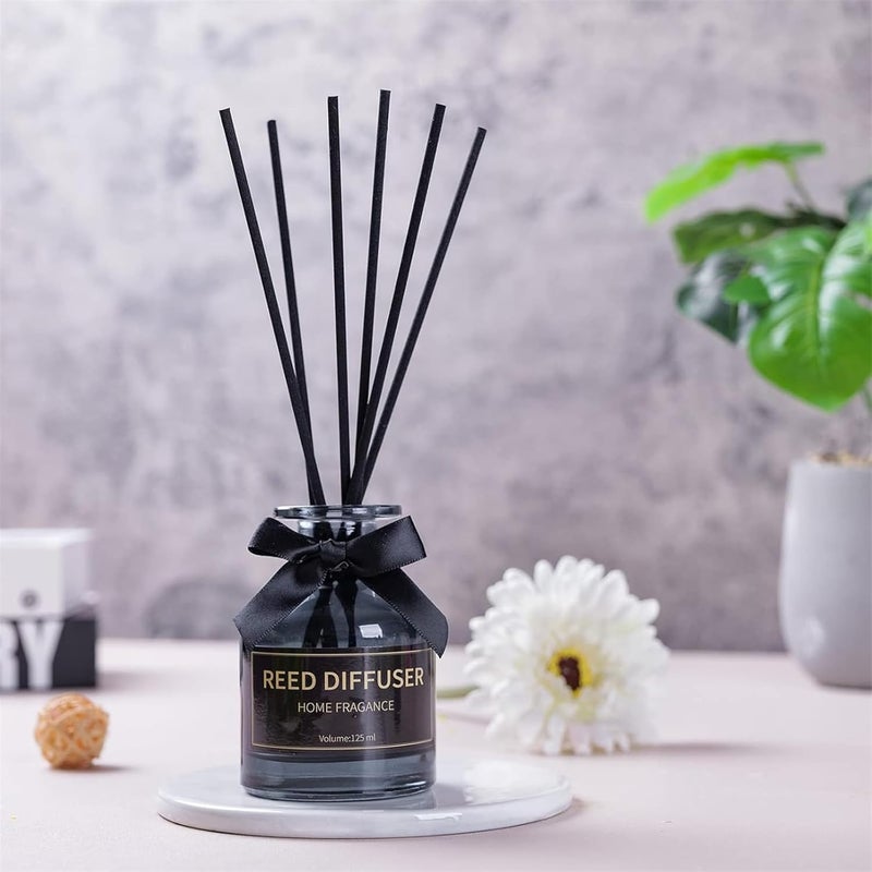 GERRIT جيريت 100 قطعة من أعواد ناشر القصب، أعواد ناشر عطر الزيوت العطرية، أعواد قصب ليفية بديلة لإعادة التعبئة للسبا وغرفة النوم والمنزل والمكتب (أسود) - Image 5