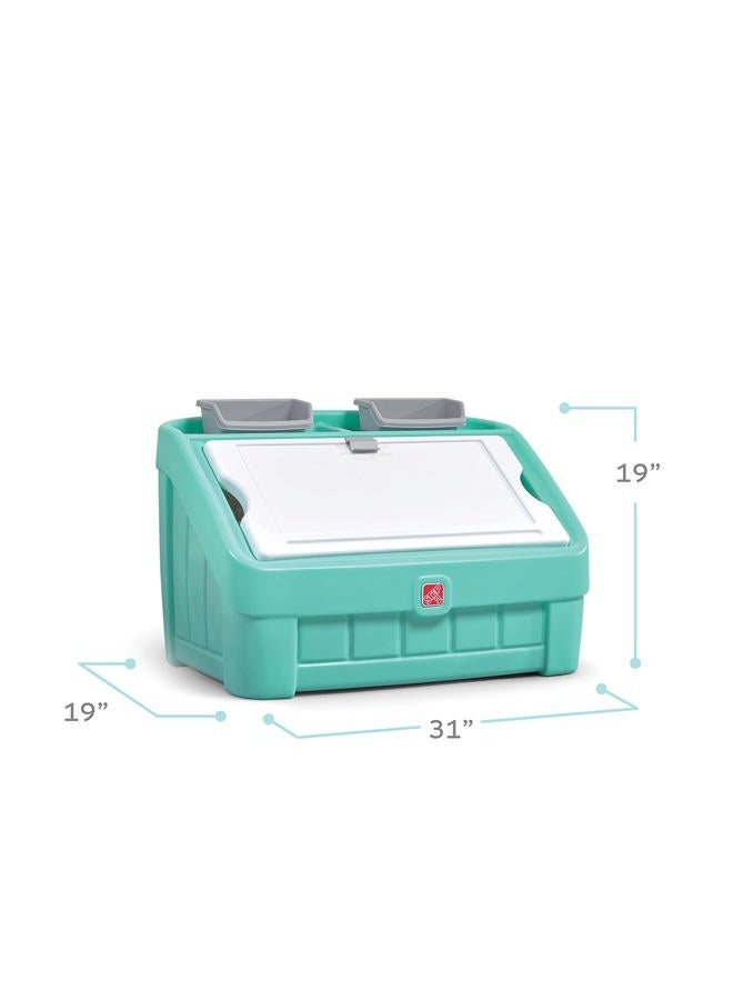 STEP2 2-IN-1 TOY BOX & ART LID, MINT - Image 2