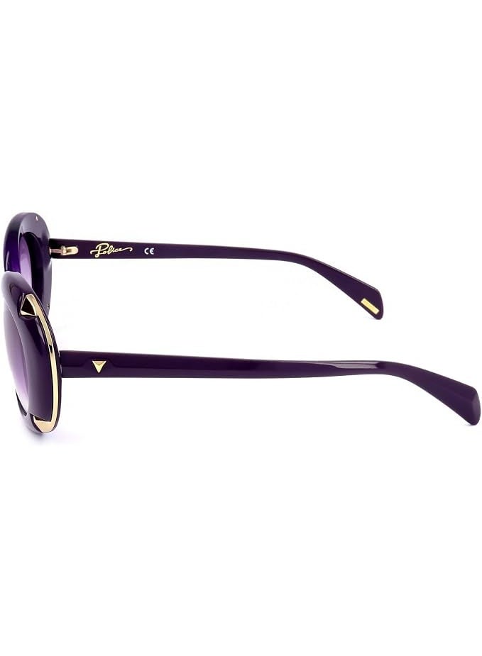 Police SPLA16 0VAW Gradient Lilac Oval Sunglasses - Image 3