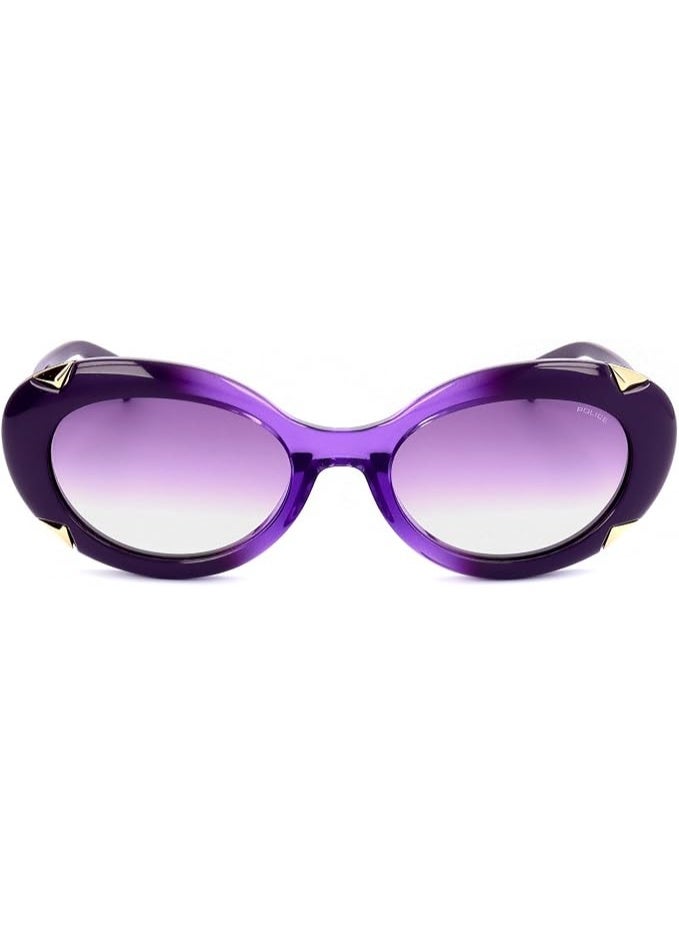 Police SPLA16 0VAW Gradient Lilac Oval Sunglasses - Image 1