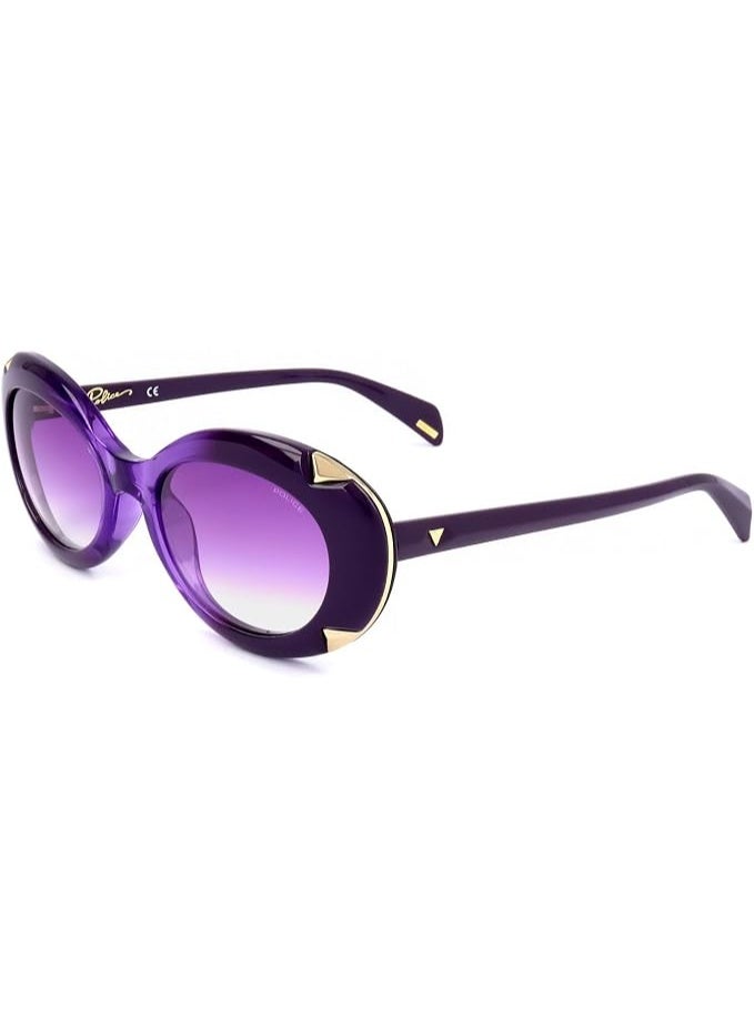 Police SPLA16 0VAW Gradient Lilac Oval Sunglasses - Image 2