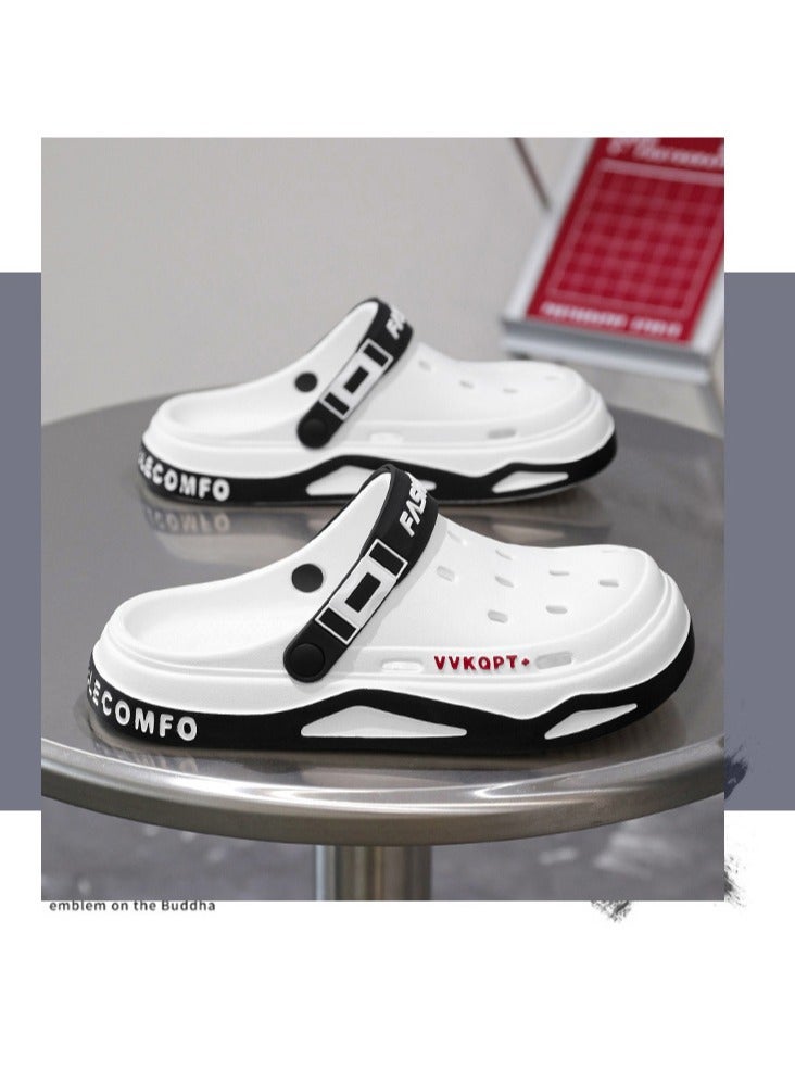 Men's Sandals for Fashion Sandal with Non-slip Soles Thick Sole Beach Breathable perforated shoes Slipper Breathable Slip-on Sandal Men's House Flat Slipper for Indoor & Outdoor  - Image 3