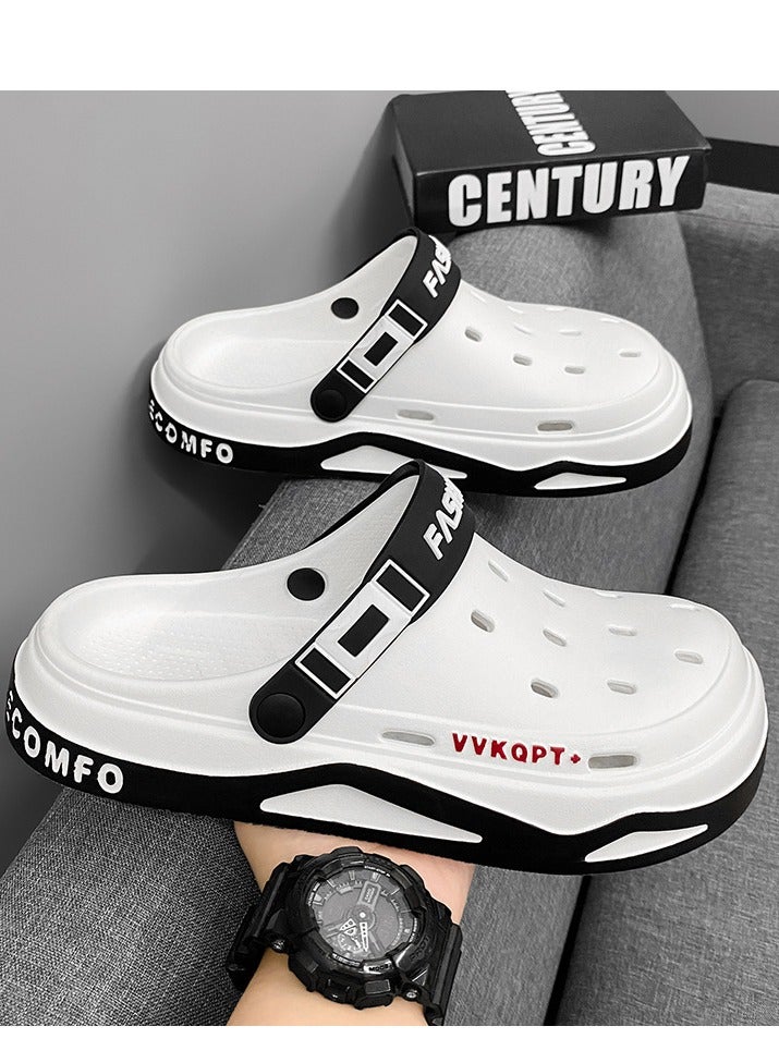Men's Sandals for Fashion Sandal with Non-slip Soles Thick Sole Beach Breathable perforated shoes Slipper Breathable Slip-on Sandal Men's House Flat Slipper for Indoor & Outdoor  - Image 5