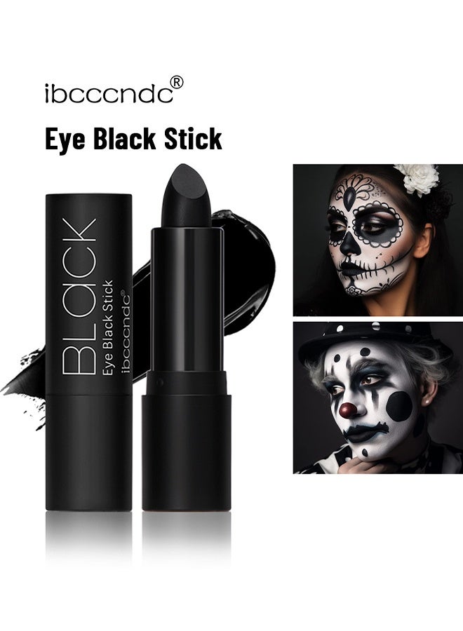 ibcccndc Eye Black Stick,Black Cream-Blendable Face Body Paint Stick for Adults Children Eye Black Softball Football Baseball Sports , Non-Toxic Hypoallergenic for Cosplay Joker Costume Parties,#Black - Image 1