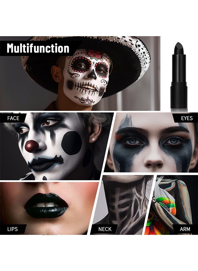 ibcccndc Eye Black Stick,Black Cream-Blendable Face Body Paint Stick for Adults Children Eye Black Softball Football Baseball Sports , Non-Toxic Hypoallergenic for Cosplay Joker Costume Parties,#Black - Image 3
