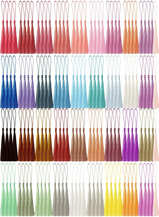 MUXGOA 148 Pcs Bookmark Tassels for Crafts,Key Chain Mini Tassels for Jewelry Making & Graduation Book Marks(37 Colors, 4 Pcs of Each) - Image 1