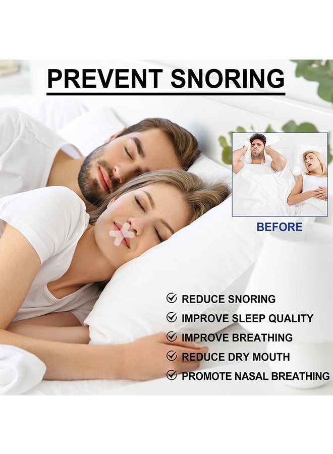 إيلهو 120 قطعة تصحيح التنفس الفموي على شكل X ، رقعة النوم المغلقة للفم ، التنفس الأنفي الصحي والقطع الأثرية المضادة للشخير ، النوم ليلا ، التنفس الفموي ، والشخير بصوت عال - Image 4