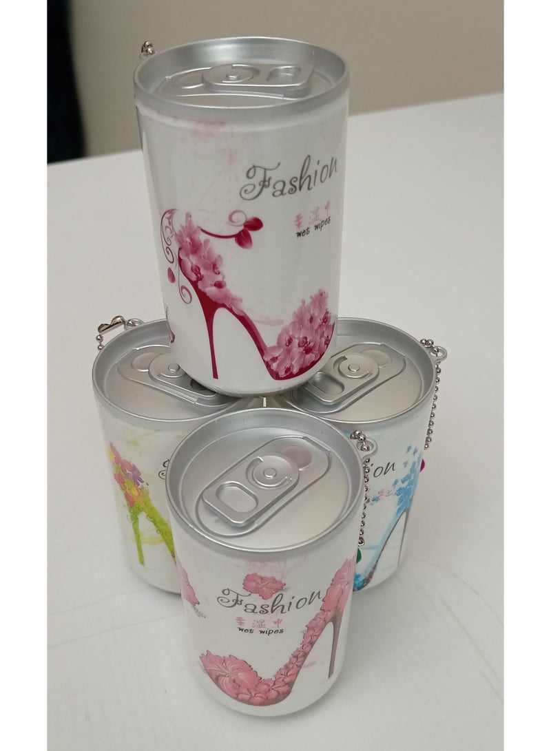 علبة مناديل مبللة صغيرة الحجم للسفر (4 قطع) - Image 1