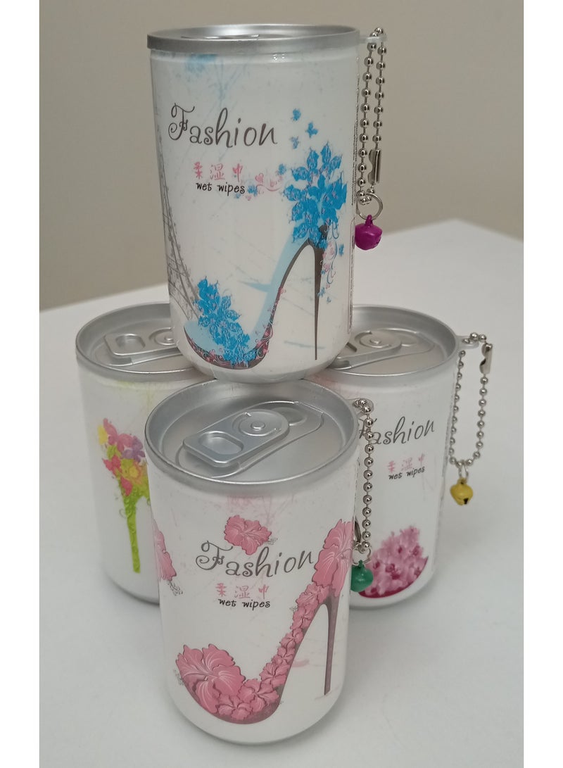 علبة مناديل مبللة صغيرة الحجم للسفر (4 قطع) - Image 2