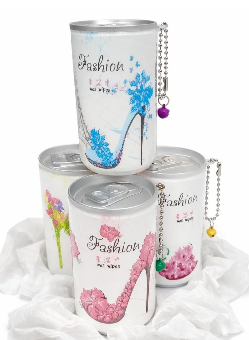 علبة مناديل مبللة صغيرة الحجم للسفر (4 قطع) - Image 1