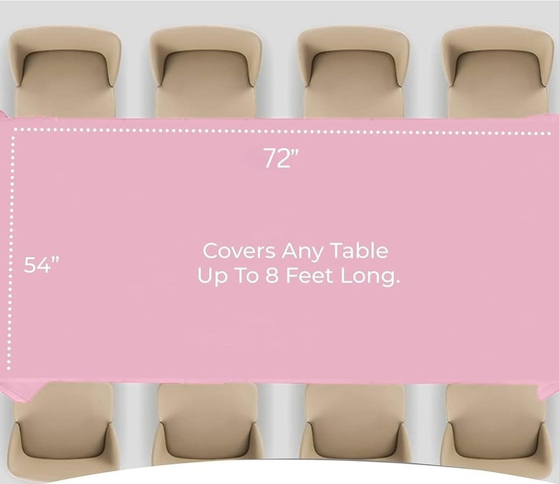 MAGIC VAULT Disposable Plastic Table Cover 54 x 72 Inch - Waterproof Rectangle Tablecloth for Parties and Events (Black) - Image 2