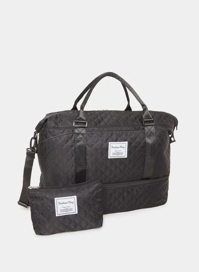 Styli Patch Quilted Gym Bag