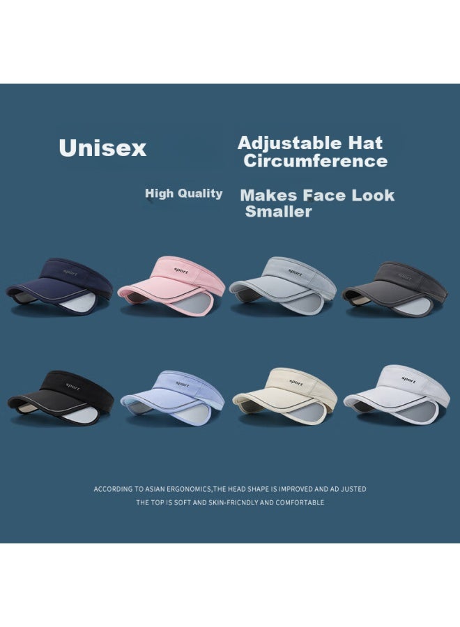 Red Dragonfly Men's Summer Beach Sun Hat Sunscreen Face Shield Korean Fashion Trend Big Brim Cycling Travel Sunshade Top Hat - Image 1