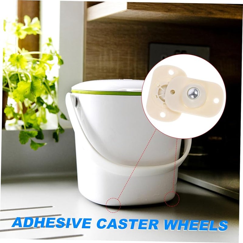 2 Pack Self Adhesive Swivel Caster Wheels Strong Bearing Capacity for Furniture Home Appliances Storage - Image 3