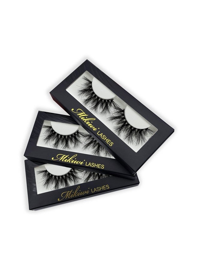 mikiwi Ink Lashes Mikiwi Eyelashes, 5D Mink Eyelashes, Super Fluffy Long Dramatic Eyelashes, Thick Handmade Full Strip Lashes, Cruelty-Free Lash 20-22Mm 3D Mink Lashes - Image 3