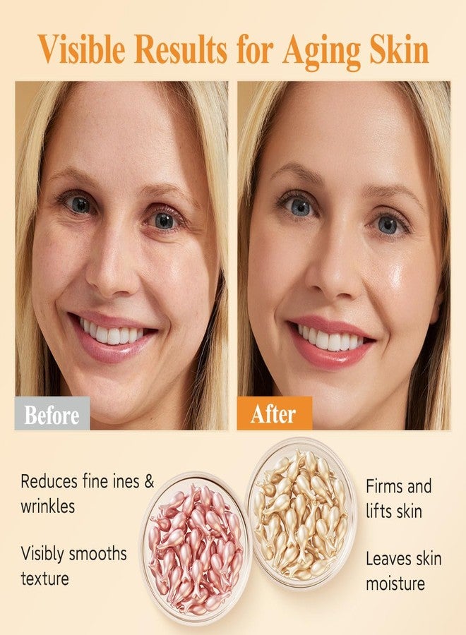 HKH Vitamin C & Retinol Serum for Face - Vit C Oil Capsules with Niacinamide Anti Aging Skincare - Vit A Night Serum Capsules for Women - Moisturise Smooth Fine Lines Even Tone Firming Skin (38+38 ct - Image 4