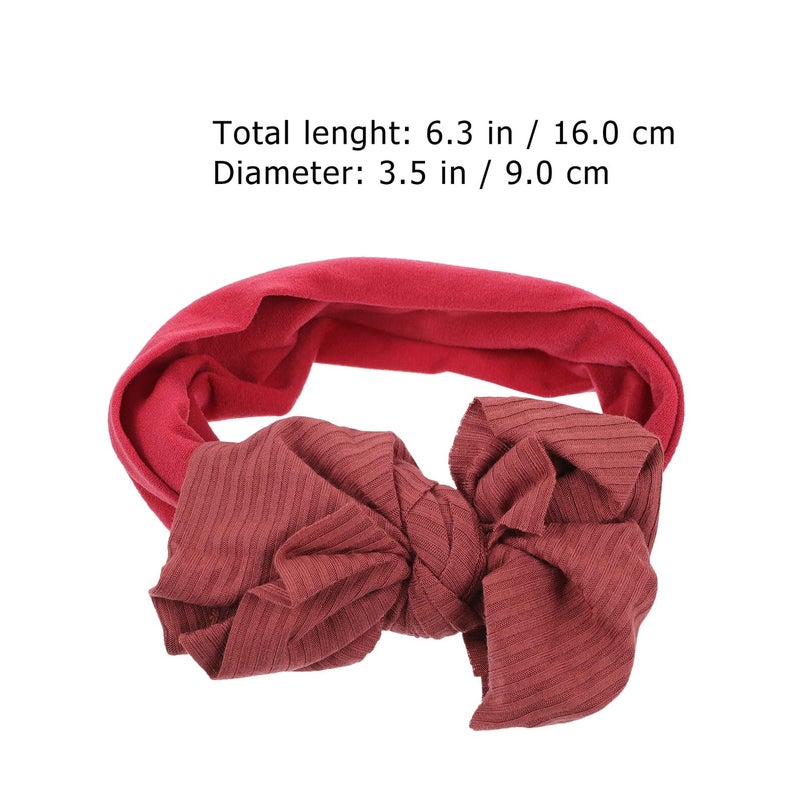 5Pcs Soft Nylon Headbands with Bowknot Stretchy Newborn Head Wraps for Boys Girls Photography Daily Wear - Image 3