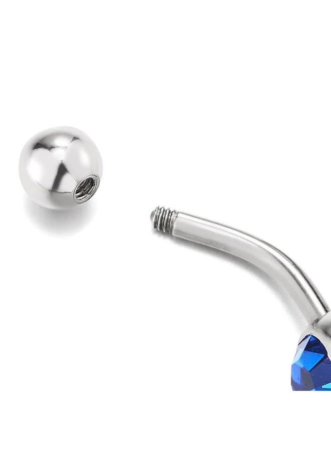 COOLSTEELANDBEYOND Surgical Steel Gold Belly Button Ring Body Jewelry Piercing Ring Navel Ring with Cubic Zirconia, Cubic Zirconia,Metal,Stainless Steel,Steel,Steel Gold,Stone, cubic-zirconia - Image 4