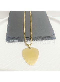 نيبمينينت Guitar Pick Lettering Non-fading Couple's Love Titanium Steel Necklace European And American Simple Fashion Stainless 