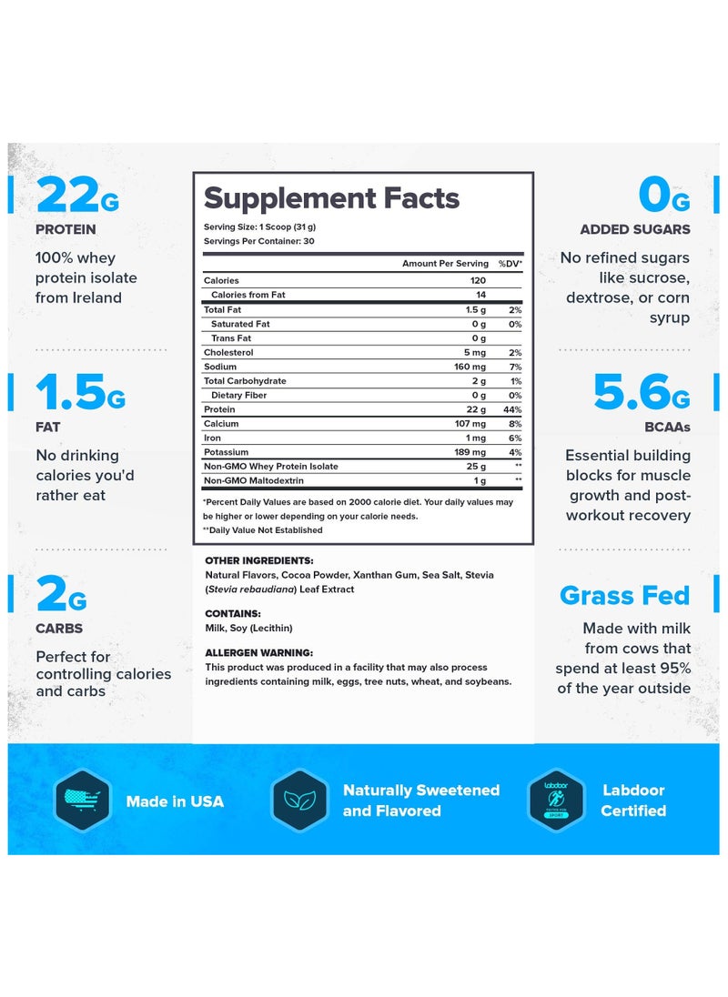 Legion Athletics Whey+, Whey Protein Powder, Mocha Cappuccino Flavor, + Naturally sweetened and Flavored, Grass-feed whey isolate, No added sugars, Whey protein 22 Grams per serving, 30 servings, Dietary Supplement, Net Wt 930G, 32.8OZ, 2.05 LBS  - Image 3
