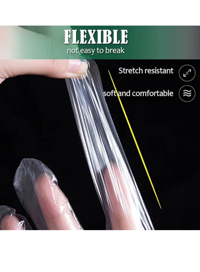 600Pcs Disposable Gloves, Plastic Food Prep Food Safe Disposable Gloves for Cooking Cleaning Hair Coloring Dishwashing Food Handling (6Pack × 100Pcs) - Image 4