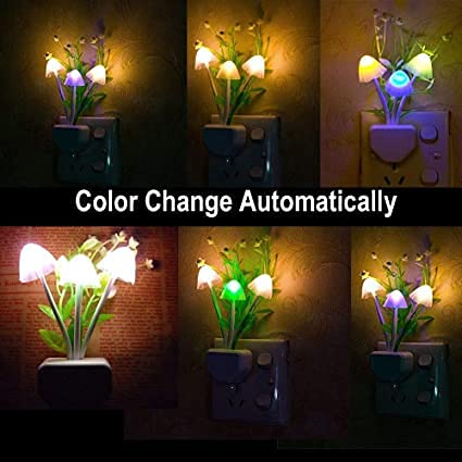 adbeni Imported LED Mashroom Night Lamp Automatic Sensor Beautiful Illumination Multi-Color Changing Light - Image 3