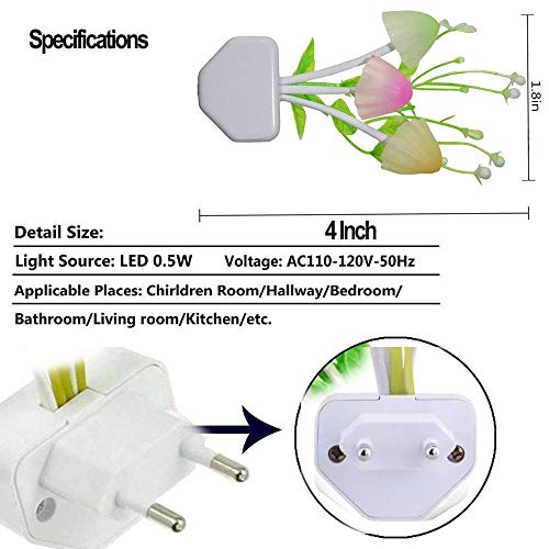 adbeni Imported LED Mashroom Night Lamp Automatic Sensor Beautiful Illumination Multi-Color Changing Light - Image 4