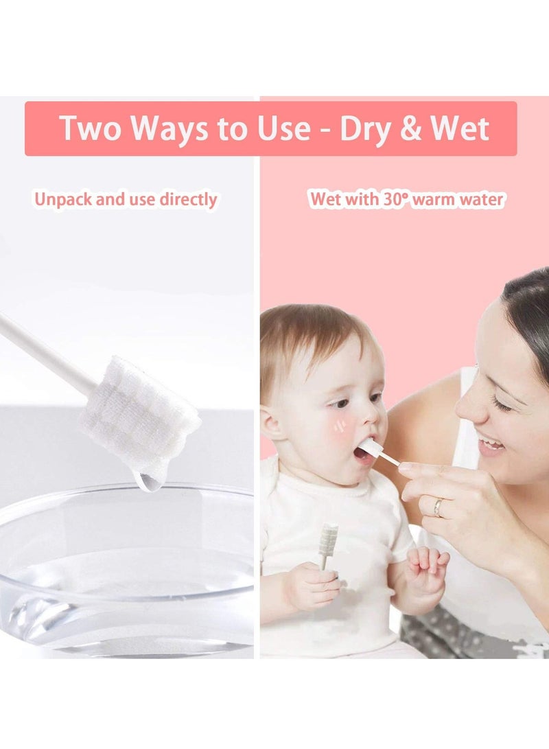 SYOSI 30Pcs Infant Toothbrush and 5Pcs Finger Toothbrush, Disposable Infant Toothbrush Clean Baby Mouth, Infant Tongue Cleaner, Safety Silicone Finger Toothbrush with Box, Baby Soft Tooth Cleaning Tool - Image 2